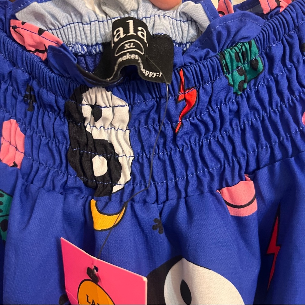 Dressed in LALA Forget The Rules Icon Blue Smocked Midi Dress NWT Size XL - Picture 9 of 13